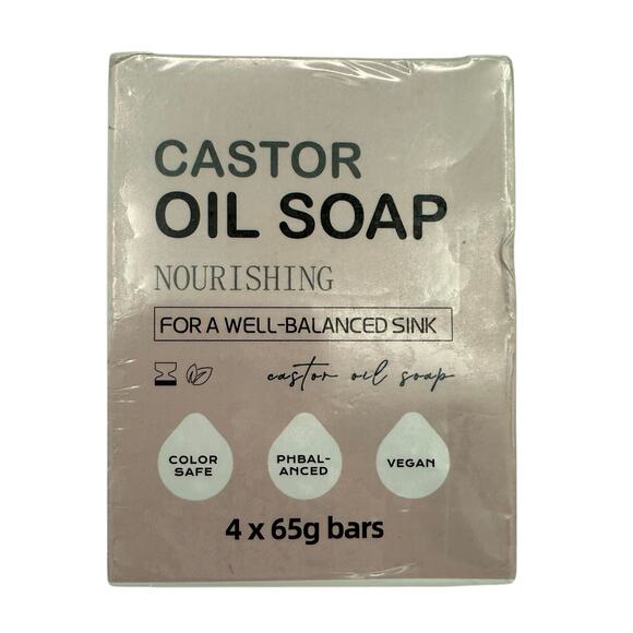 Nourishing Moisturizing Soap Bars Enriched with Castor Oil 4x65g - Picture 1 of 3